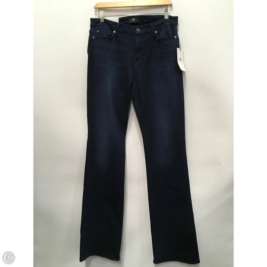 Jeans Boot Cut By 7 For All Mankind In Blue Denim, Size: 10