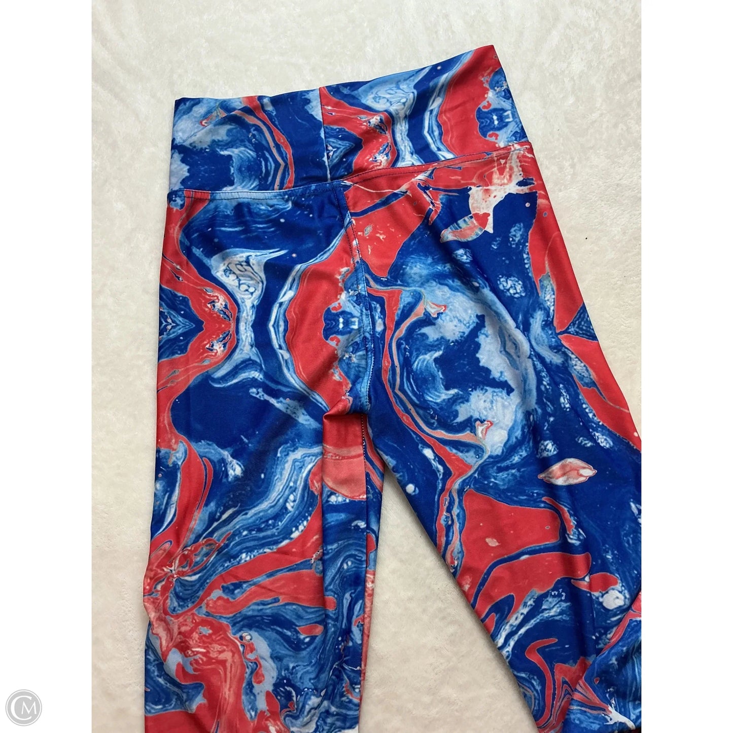 Athletic Leggings By Cmc In Blue Red & White, Size: M
