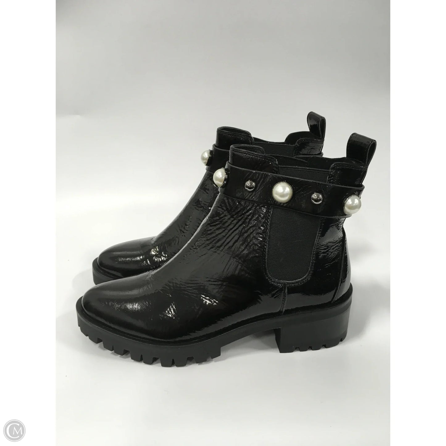 Boots Designer By Karl Lagerfeld In Black, Size: 8.5