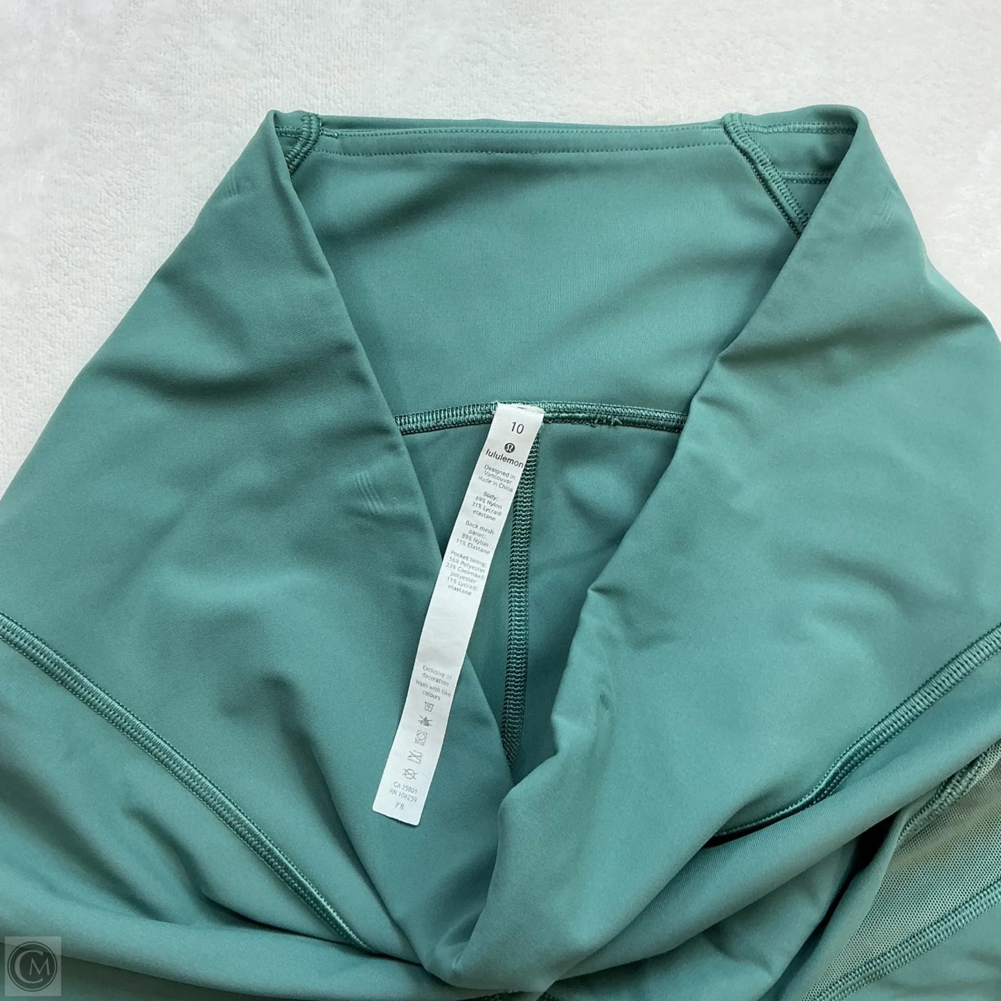 Athletic Leggings By Lululemon In Aqua, Size: 10