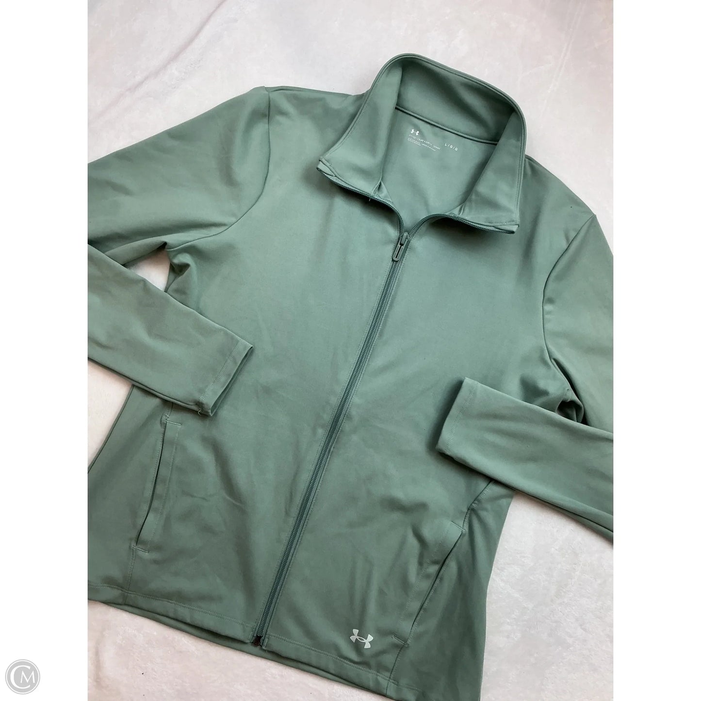 Athletic Jacket By Under Armour In Green, Size: L