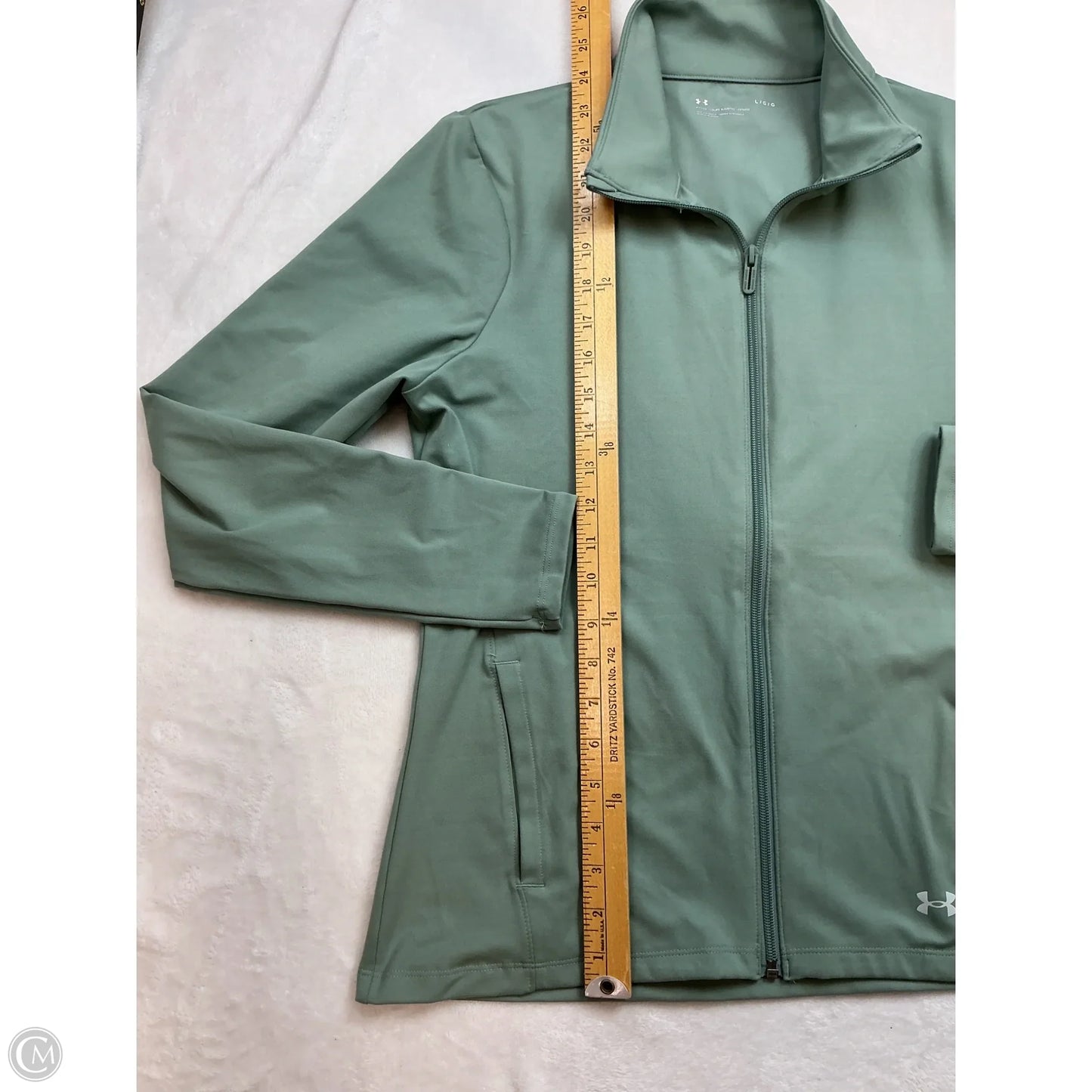 Athletic Jacket By Under Armour In Green, Size: L
