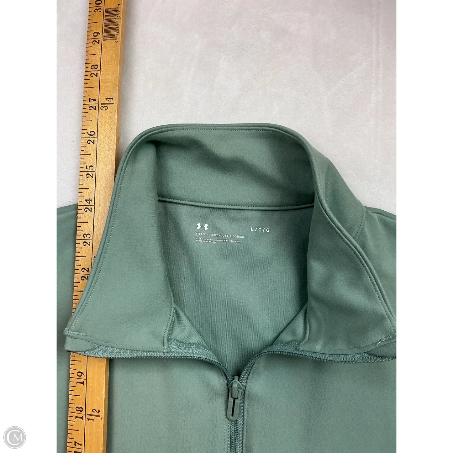 Athletic Jacket By Under Armour In Green, Size: L