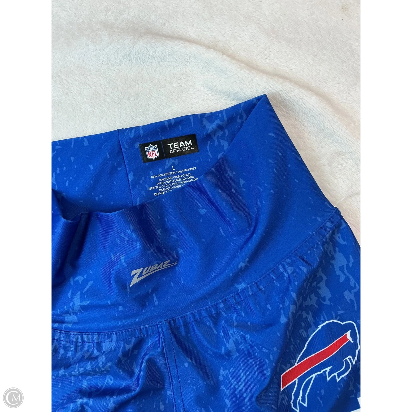 Athletic Leggings By Nfl In Blue Red & White, Size: L