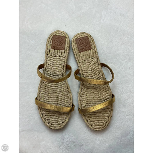 Sandals Designer By Tory Burch In Gold, Size: 10