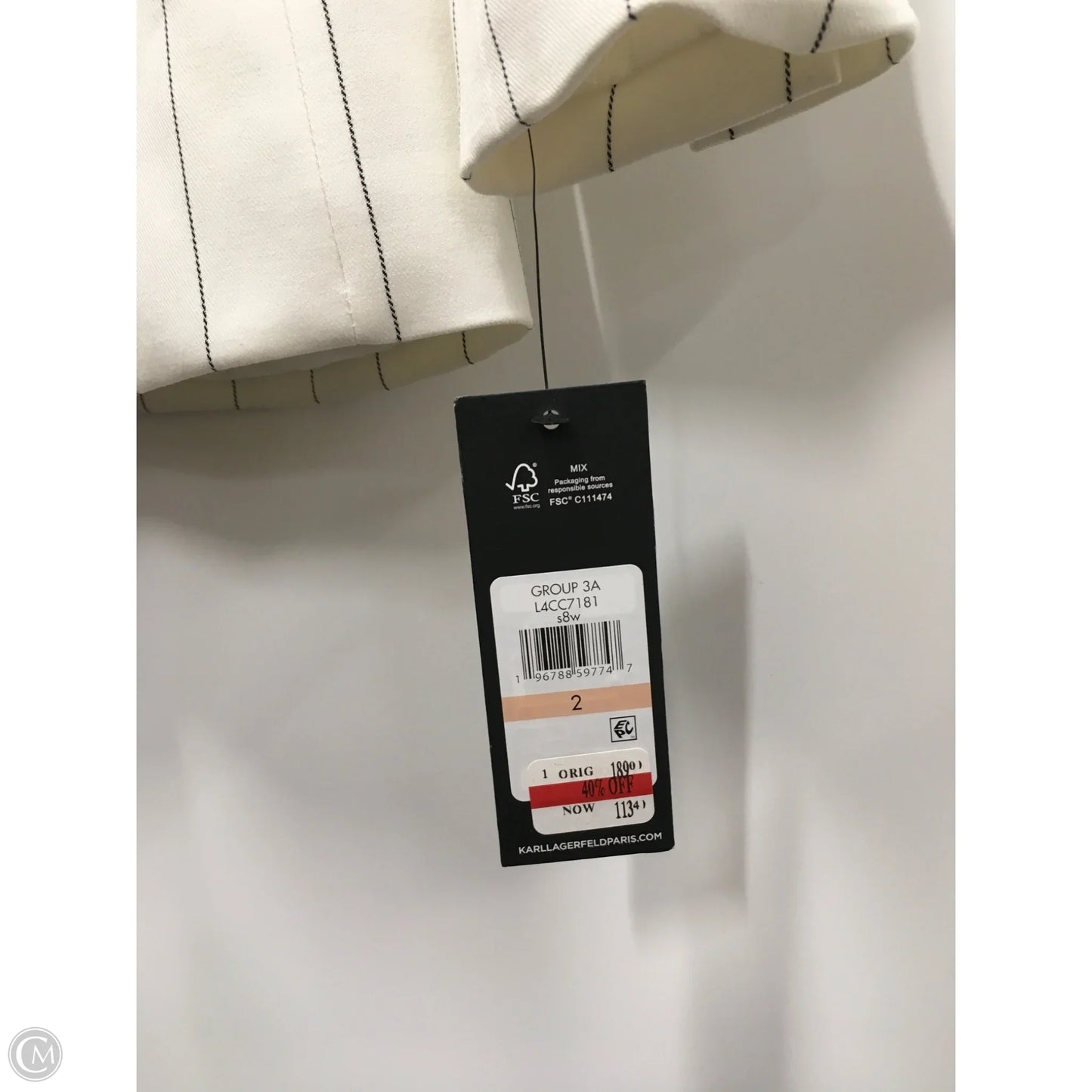 Blazer By Karl Lagerfeld In White, Size: S