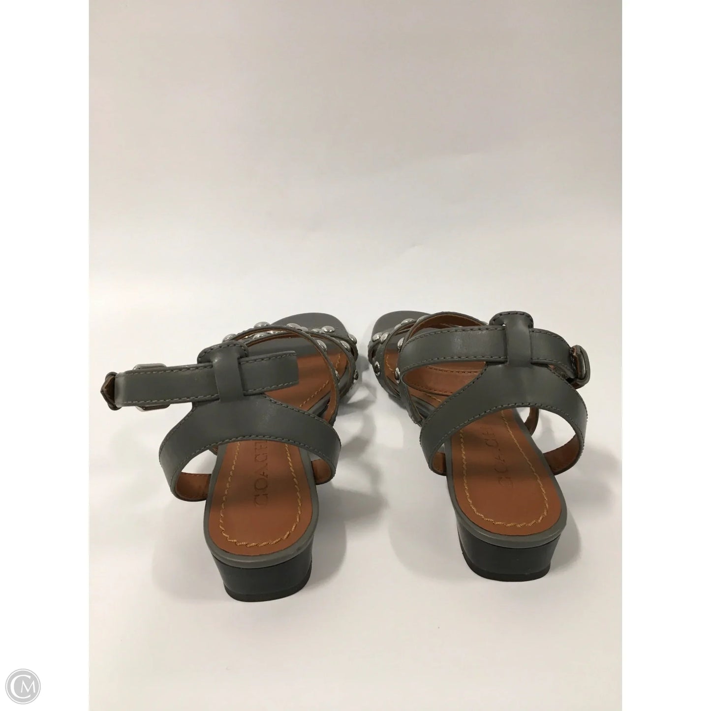 Sandals Designer By Coach In Grey, Size: 6
