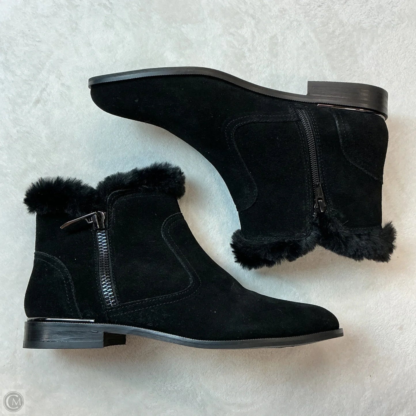Boots Ankle Flats By Marc Fisher In Black, Size: 8.5