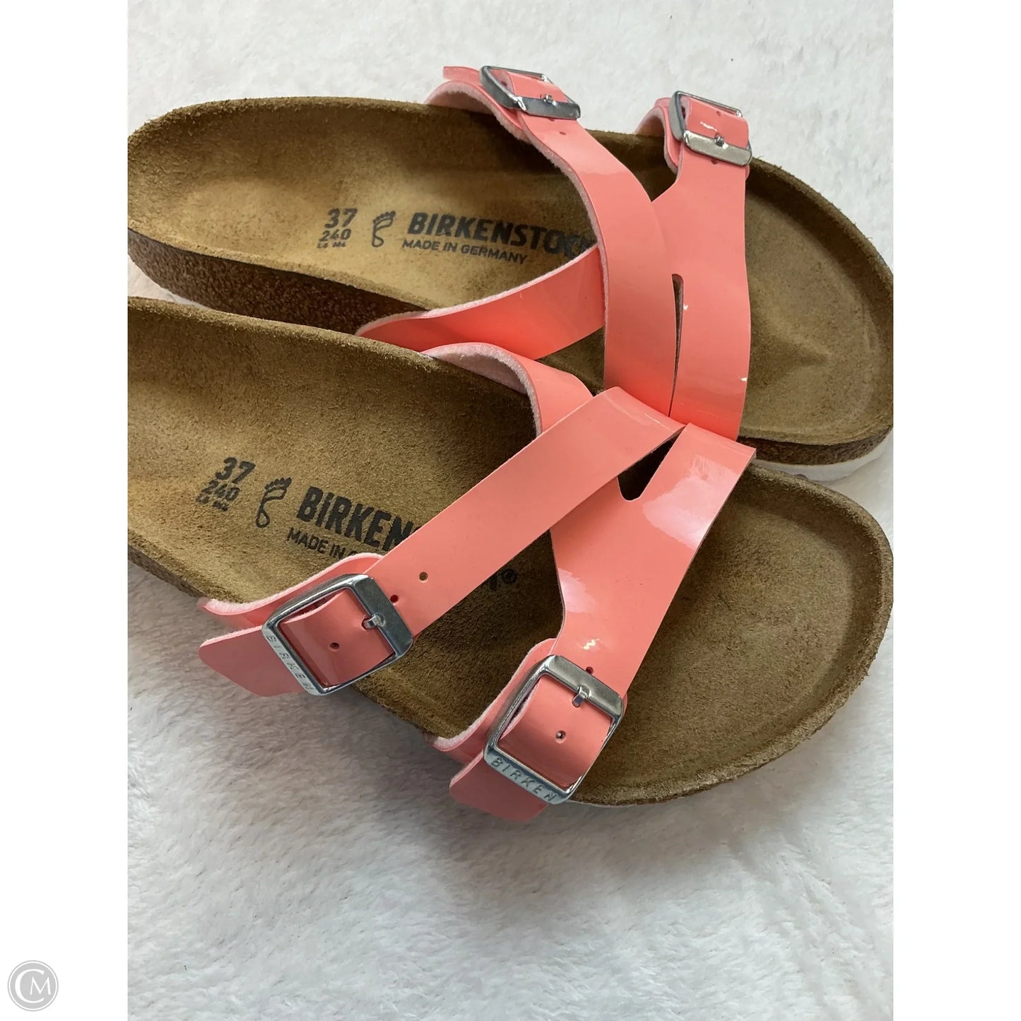 Sandals Flats By Birkenstock In Coral, Size: 7