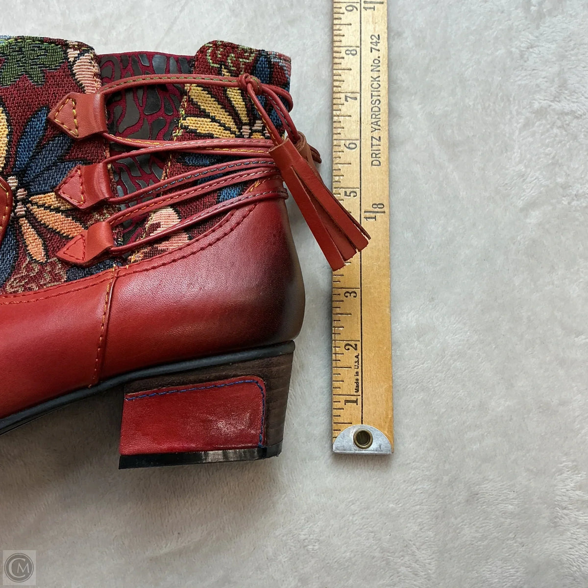 Boots Ankle Heels By Cmc In Red, Size: 9