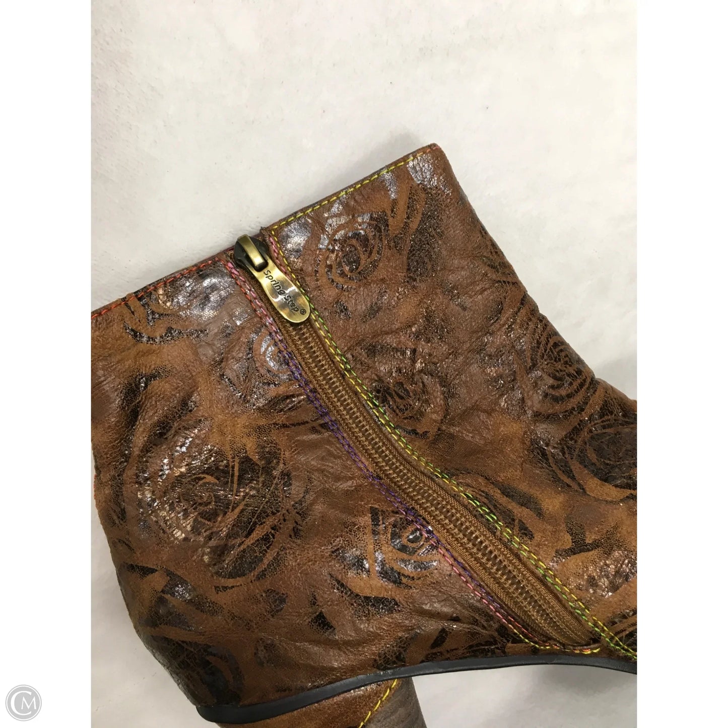 Boots Ankle Heels By Cmc In Brown, Size: 10
