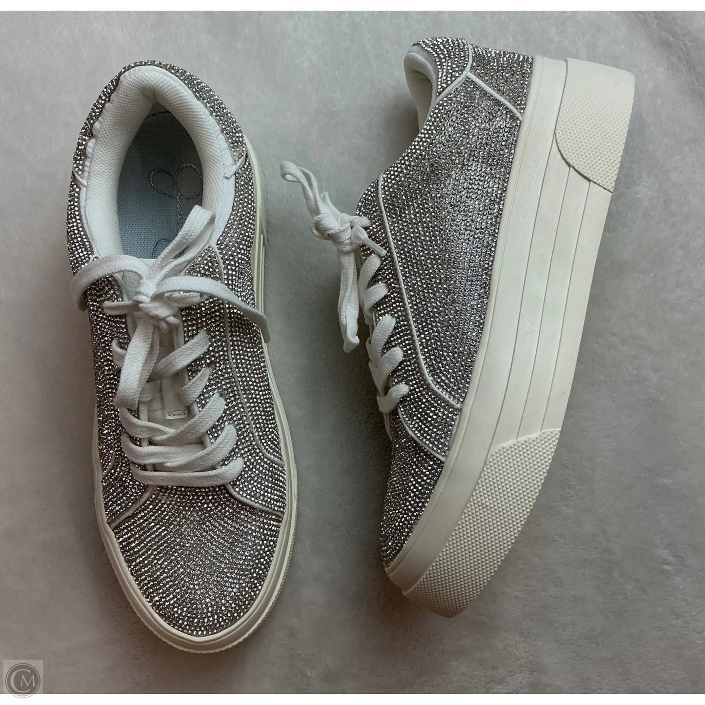 Shoes Sneakers By Jessica Simpson In Silver, Size: 6.5