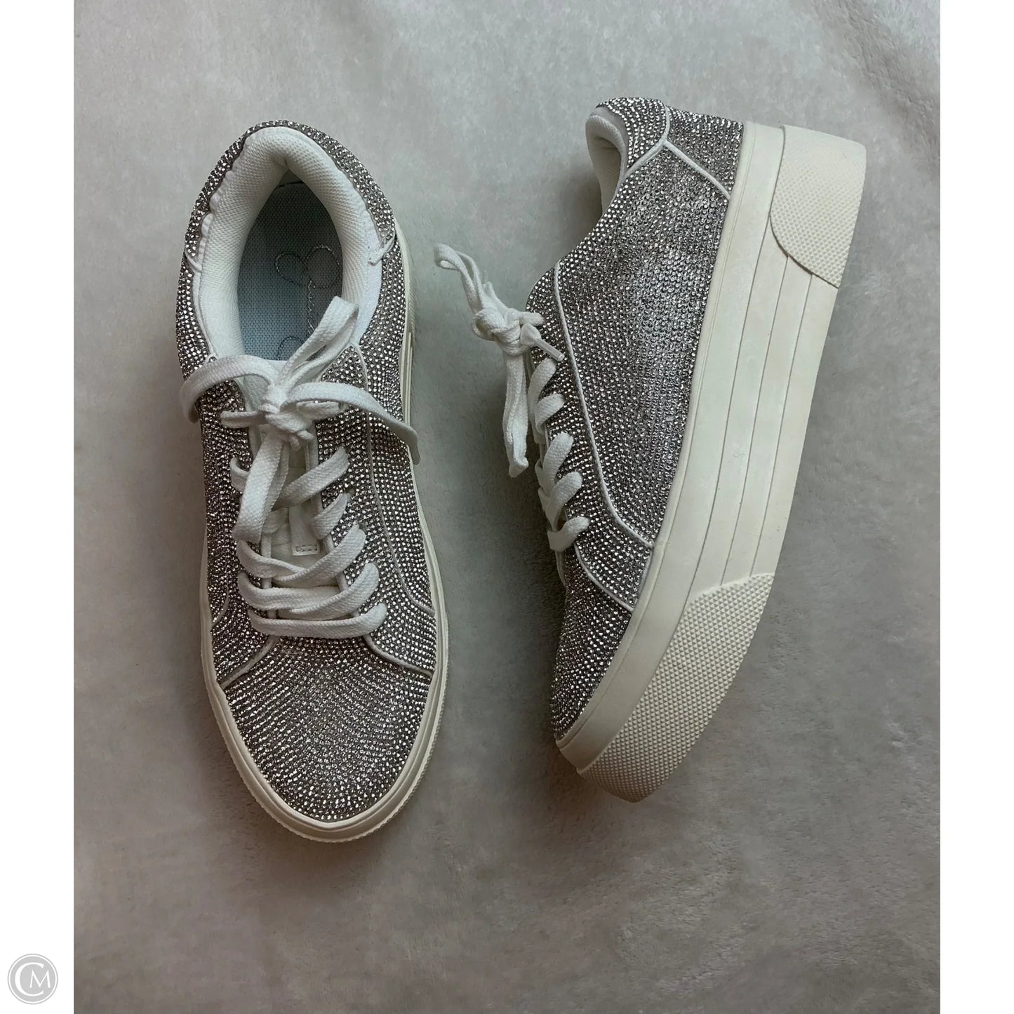 Shoes Sneakers By Jessica Simpson In Silver, Size: 6.5