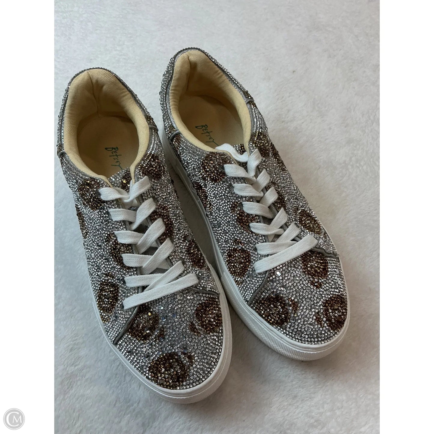 Shoes Sneakers By Betsey Johnson In Silver, Size: 7.5