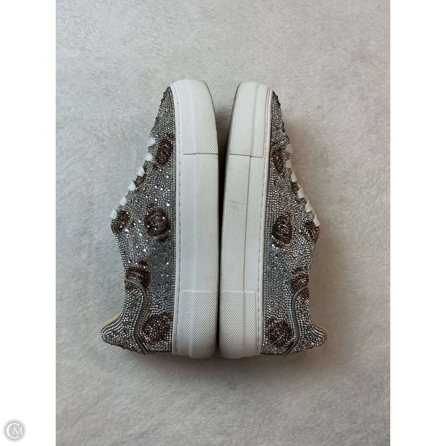 Shoes Sneakers By Betsey Johnson In Silver, Size: 7.5