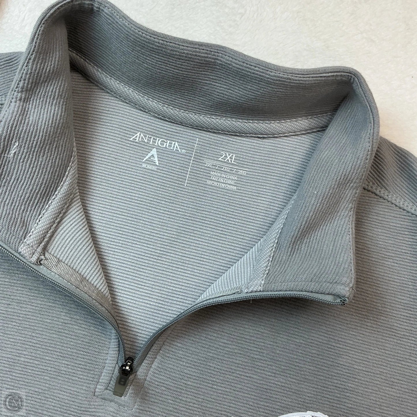 Sweatshirt Collar By Antigua In Grey, Size: 30