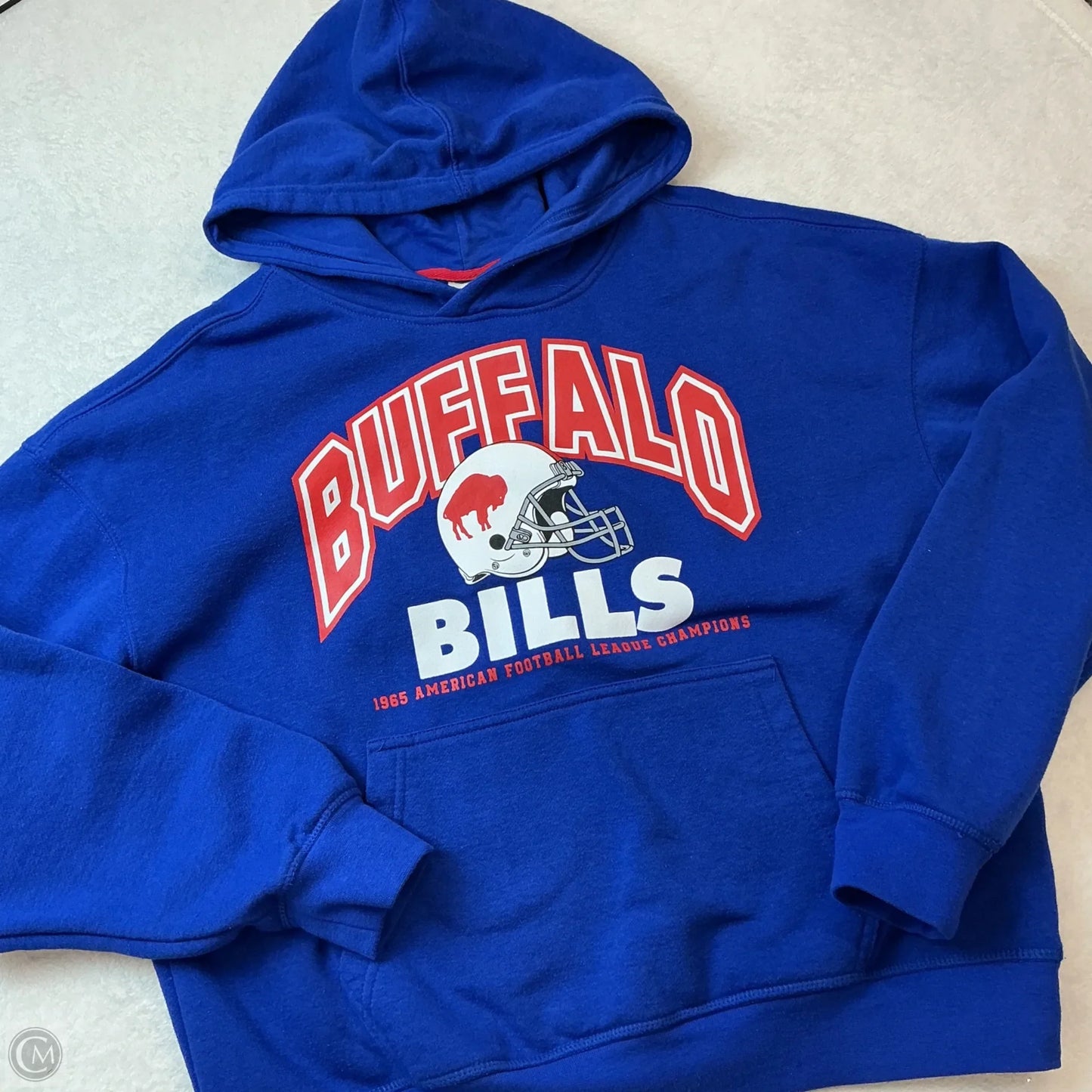 Sweatshirt Hoodie By Nfl In Blue Red & White, Size: S