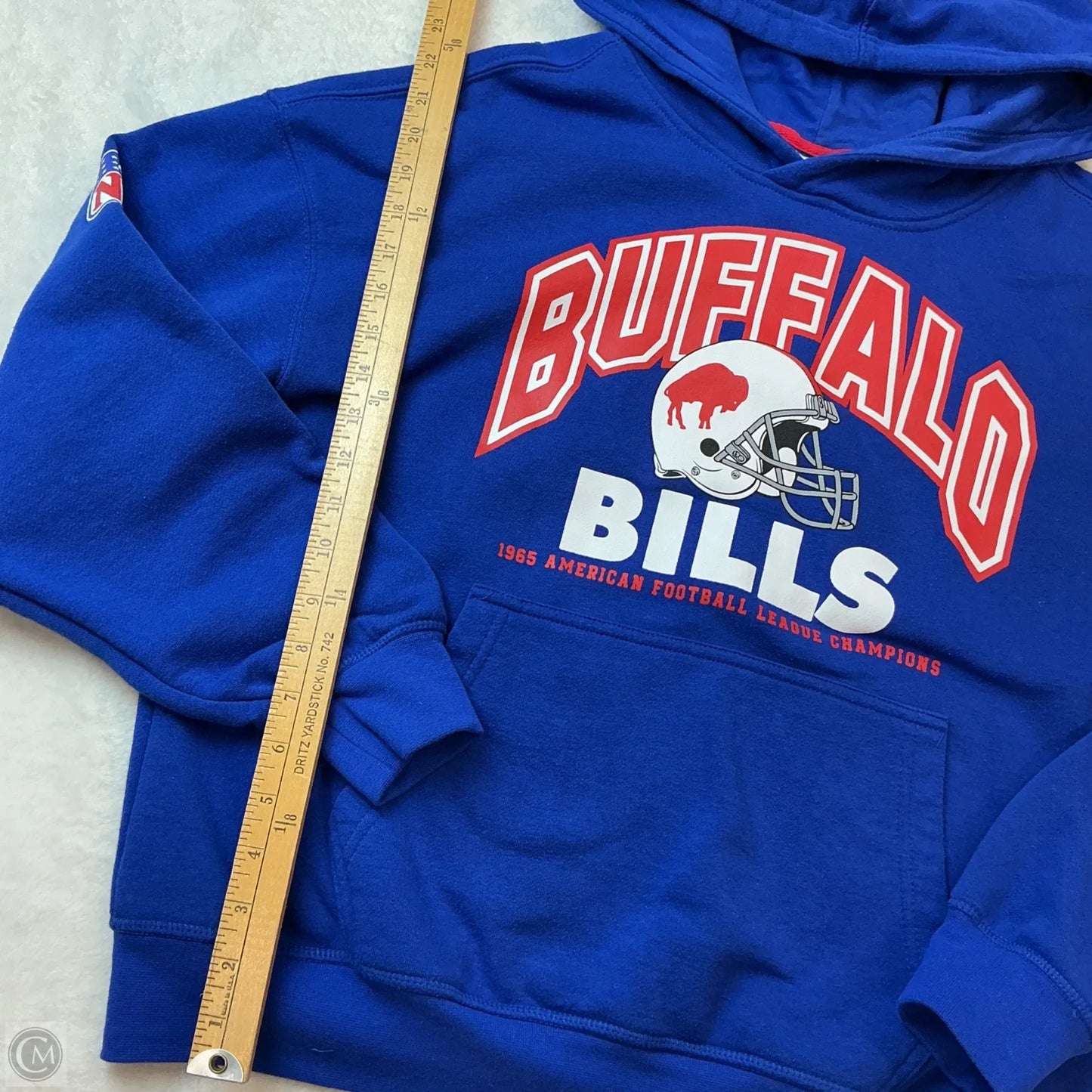 Sweatshirt Hoodie By Nfl In Blue Red & White, Size: S