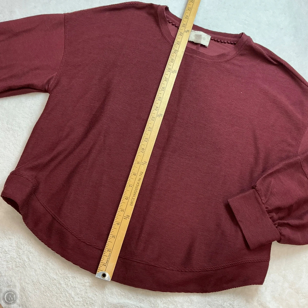 Top Long Sleeve By Cupio In Maroon, Size: Xl