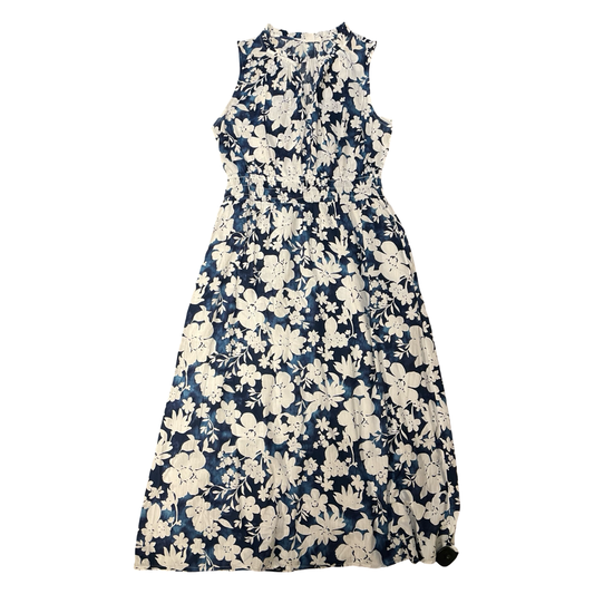 Dress Casual Maxi By Gap In Blue & White, Size:Xl