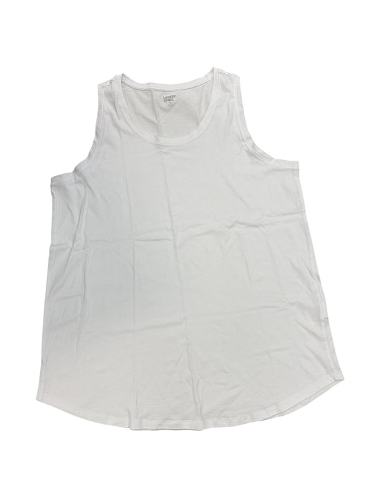 Tank Top By Lands End In White, Size:1X