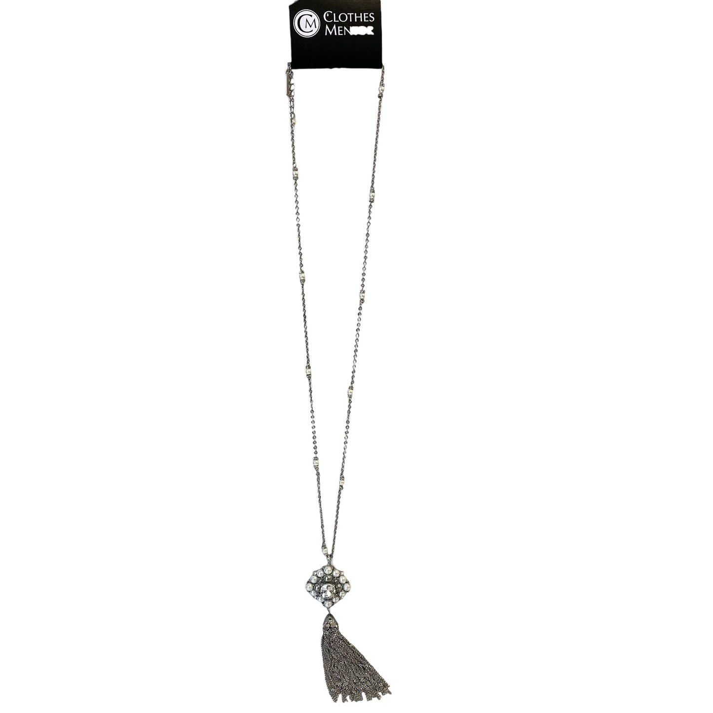Necklace Lariat & Y-Drop By White House Black Market In Silver