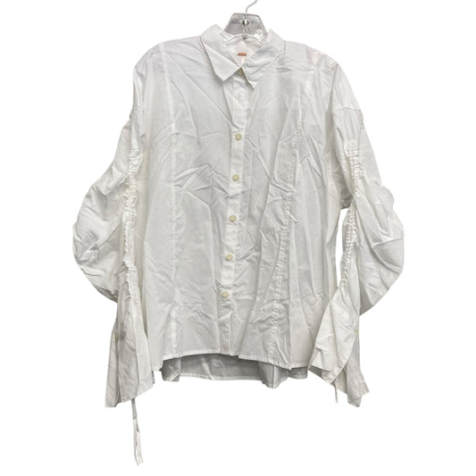 Blouse 3/4 Sleeve By Free People In White, Size:S