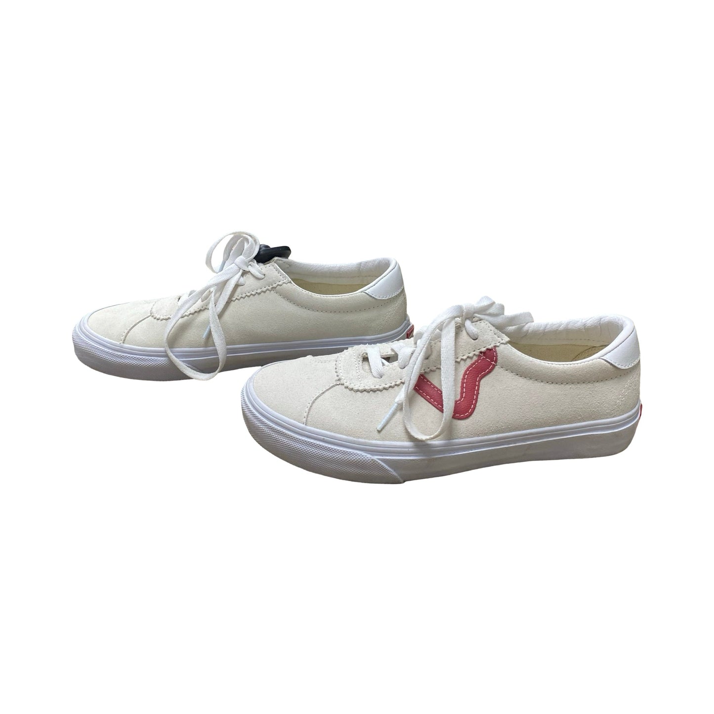Shoes Sneakers By Vans In Cream & Red, Size:8.5