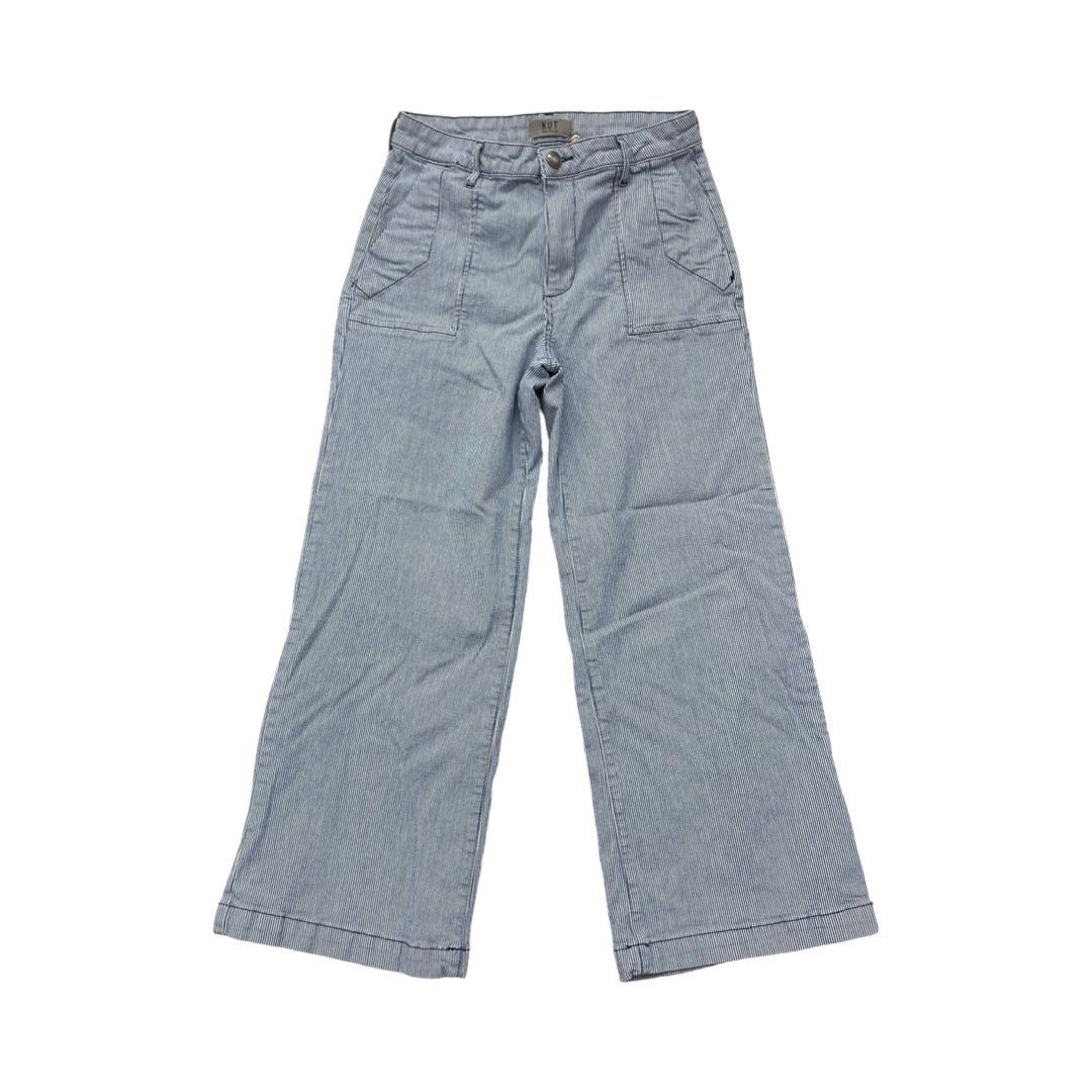Jeans Wide Leg By Kut In Striped Pattern, Size:0