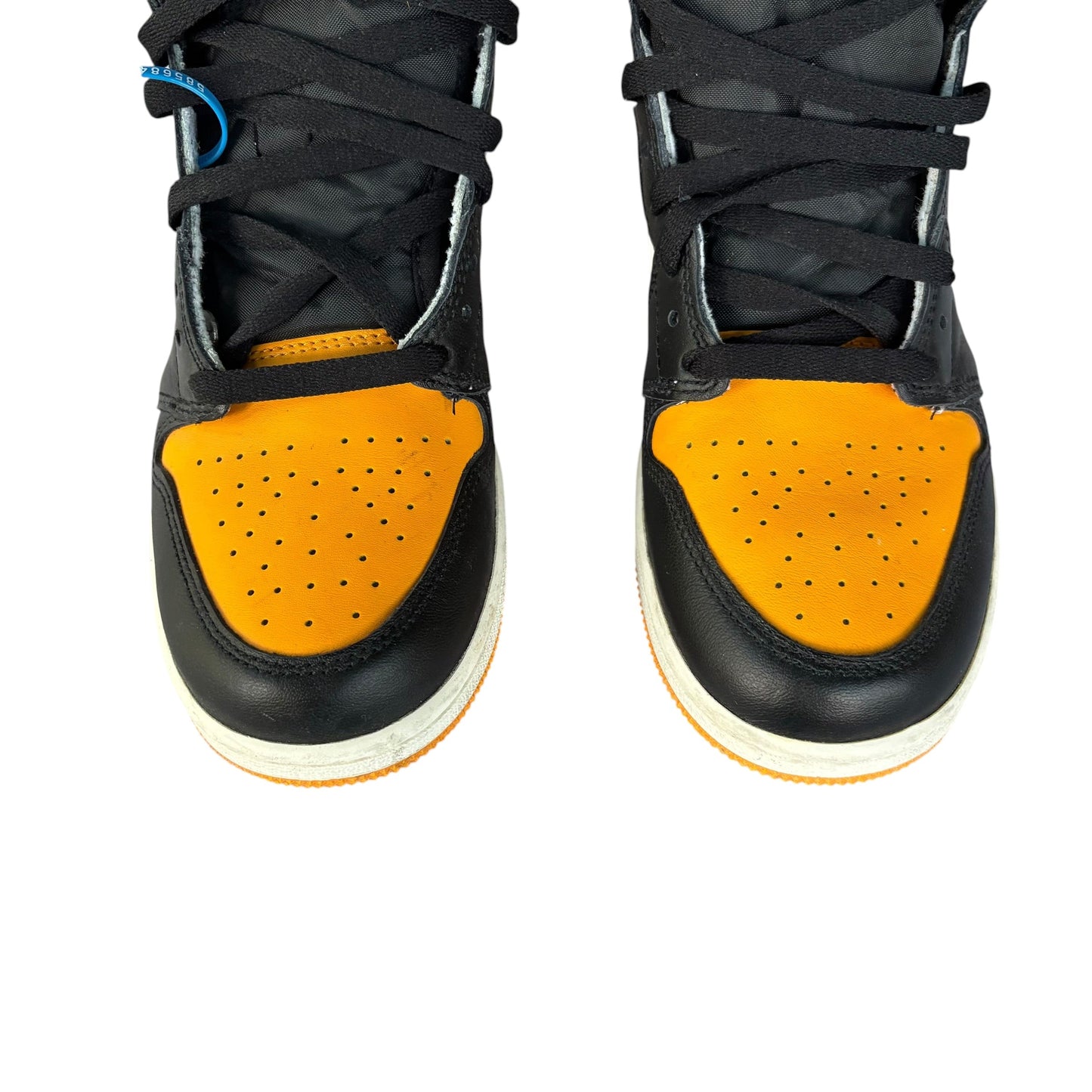 Shoes Luxury Designer By Jordan In Black & Yellow, Size: 8.5