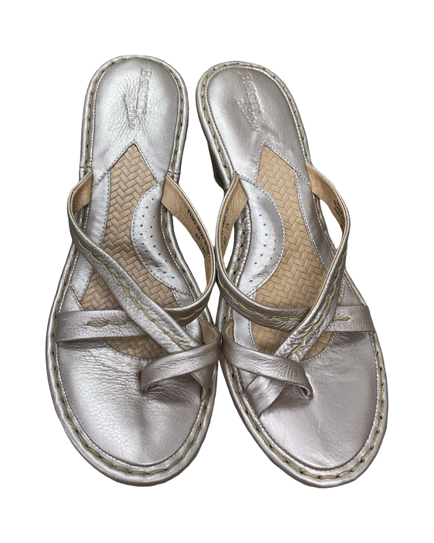 Sandals Heels Wedge By Born In Gold, Size:11