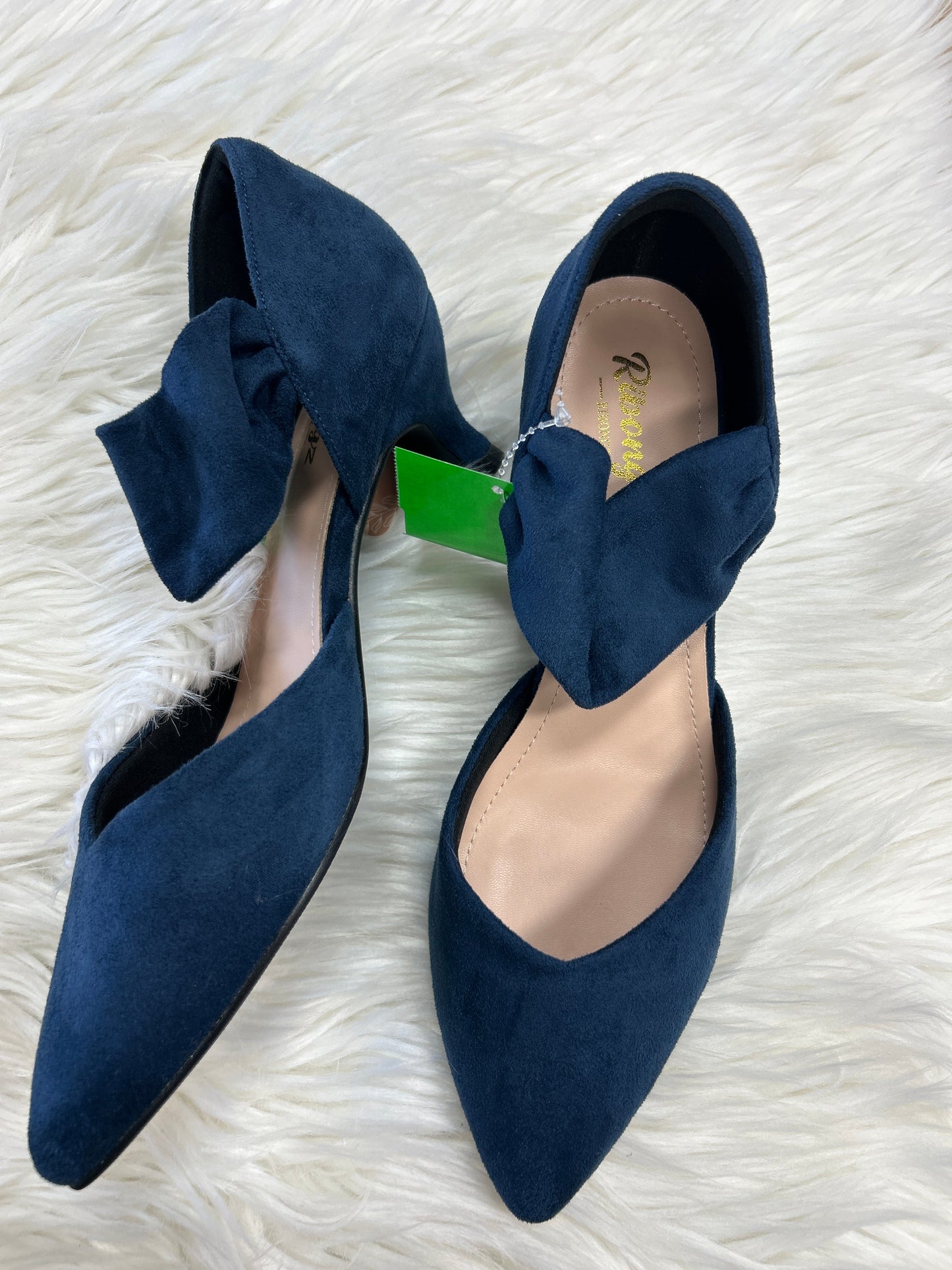 Shoes Heels Kitten By Clothes Mentor In Navy, Size:9