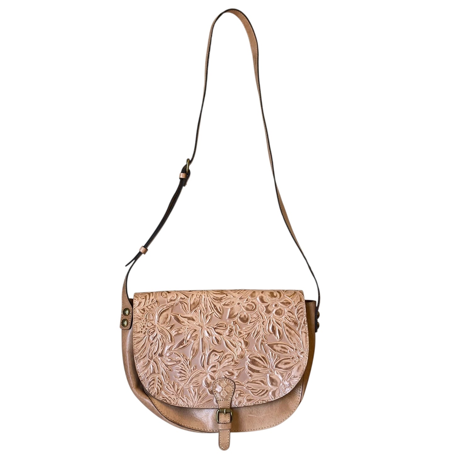 Crossbody Designer By Patricia Nash In Tan, Size:Large