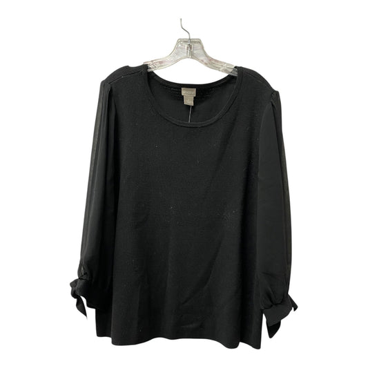 Top Ls By Chicos In Black, Size:Xl