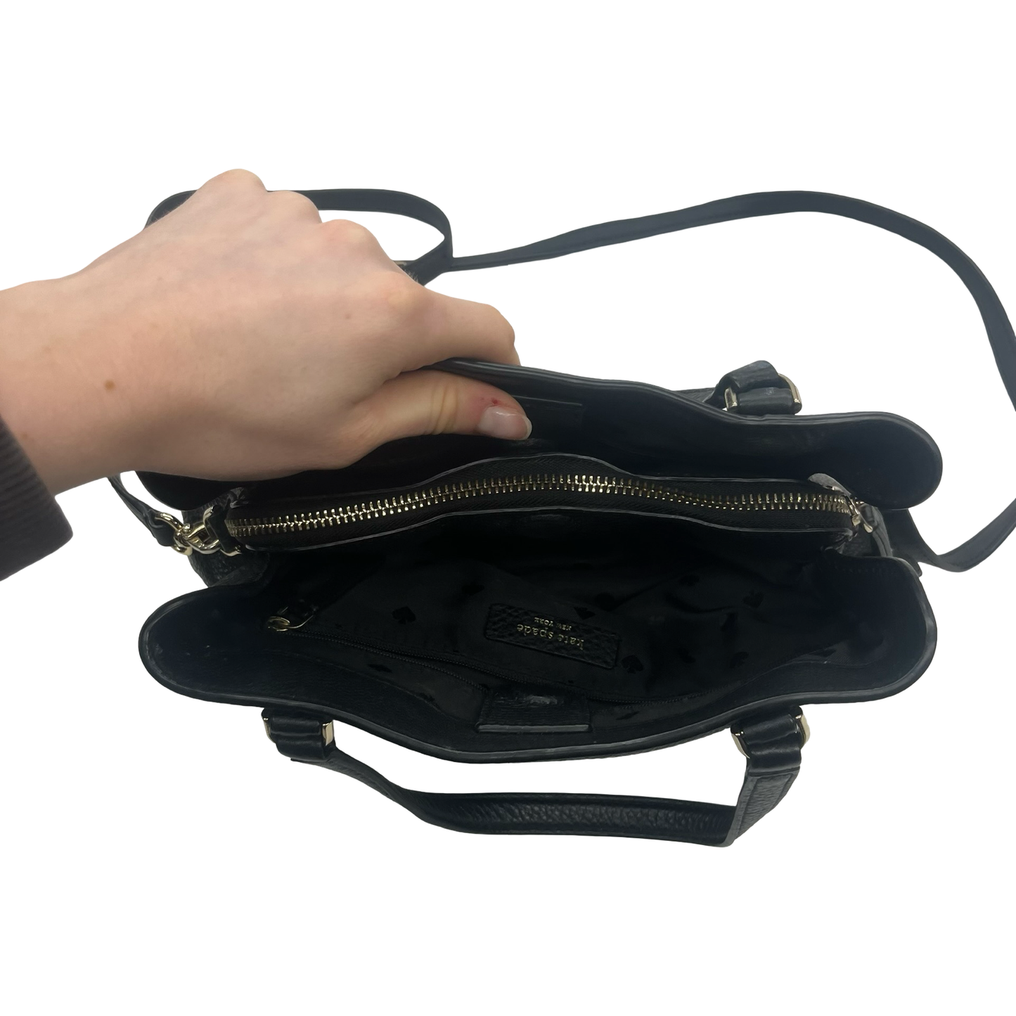 Crossbody Designer By Kate Spade In Black, Size:Small