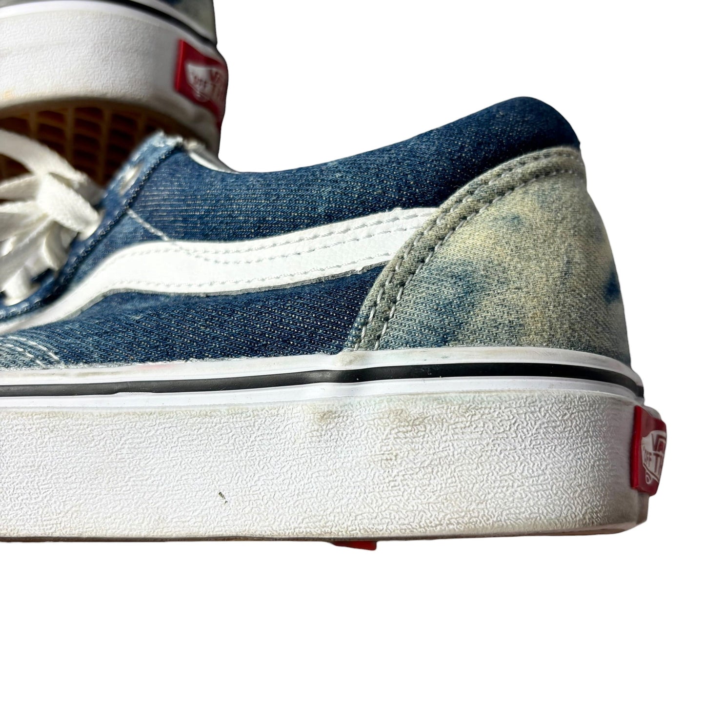 Shoes Sneakers By Vans In Blue Denim, Size: 9