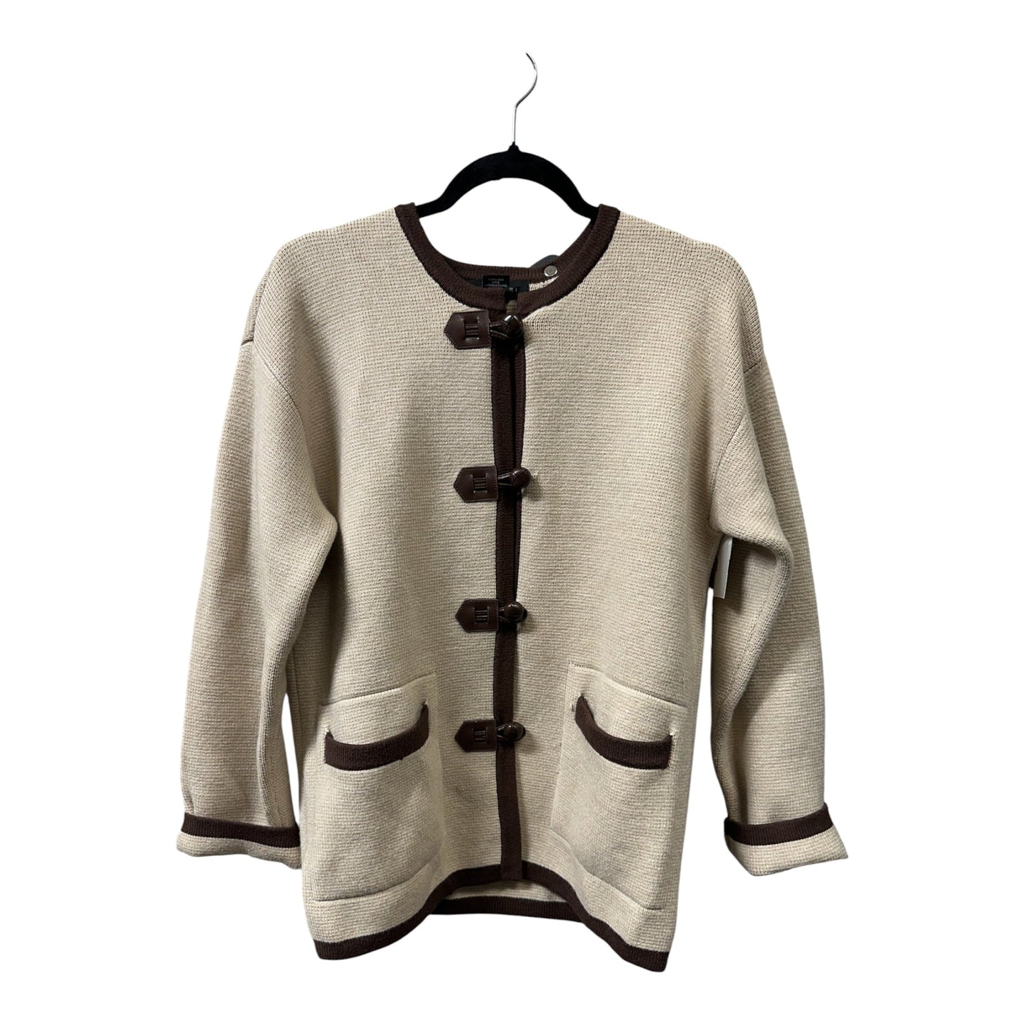 Cardigan By Tahari In Brown, Size:Xs