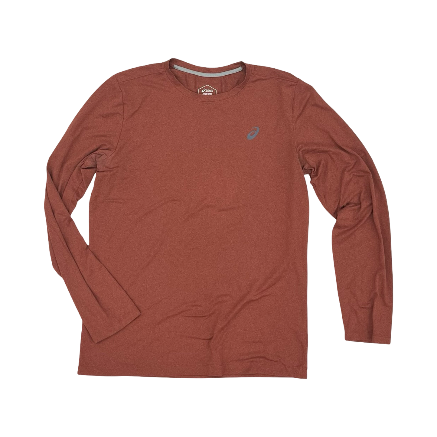 Athletic Top Ls Crewneck By Asics In Orange, Size:M