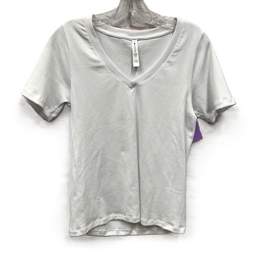 White Athletic Top Short Sleeve By Athleta, Size: L