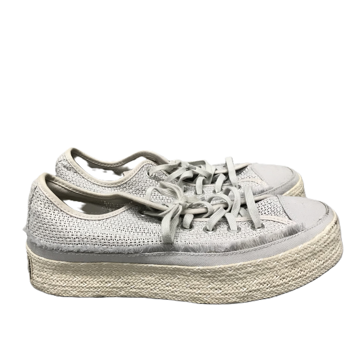 Grey Shoes Sneakers Platform By Converse, Size: 8