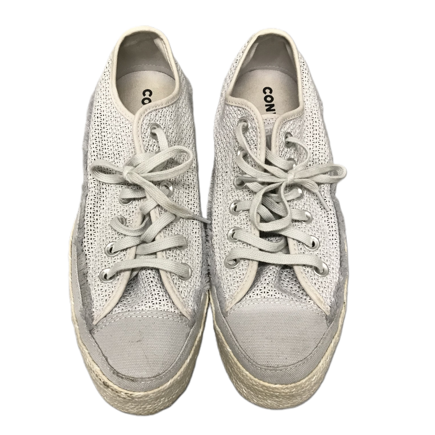 Grey Shoes Sneakers Platform By Converse, Size: 8