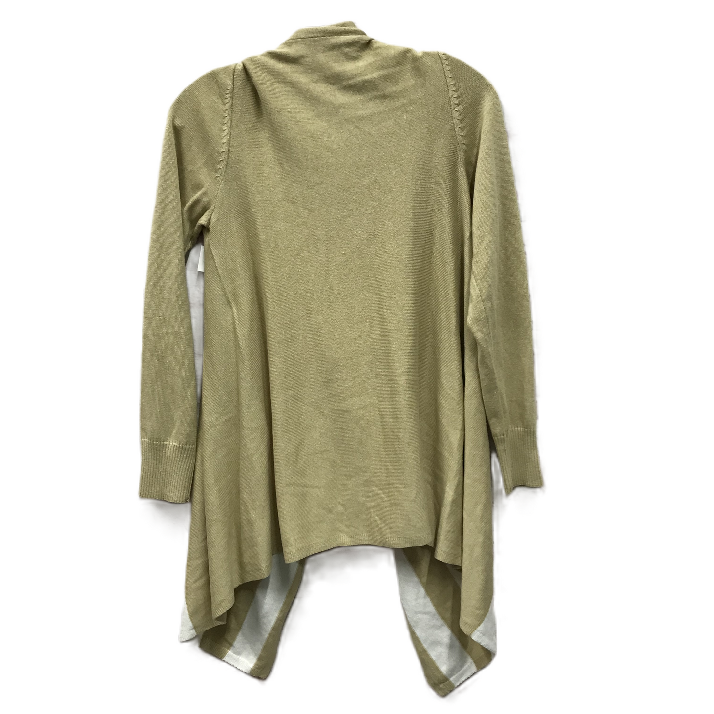 Sweater Cardigan By Denim And Co Qvc In Tan & White, Size: Xxs