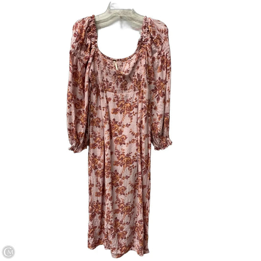 Dress Casual Midi By Free People In Pink, Size: S