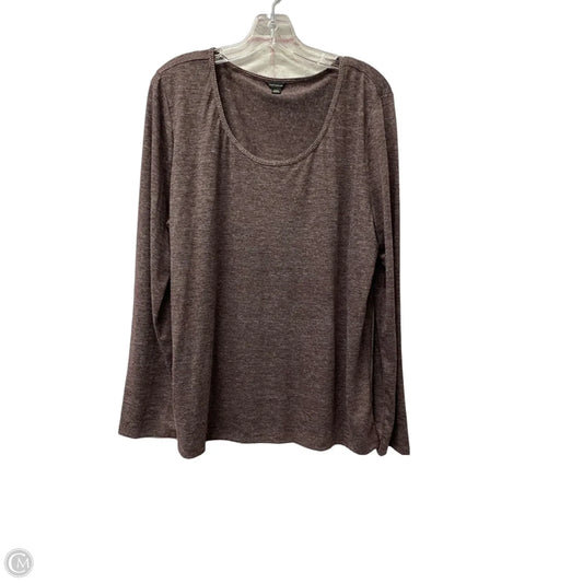 Top Long Sleeve By Ann Taylor In Purple, Size: 1x