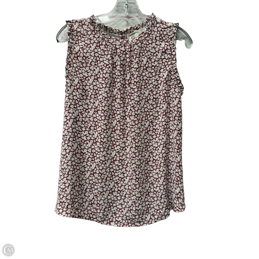 Top Short Sleeve By Loft In Maroon, Size: S