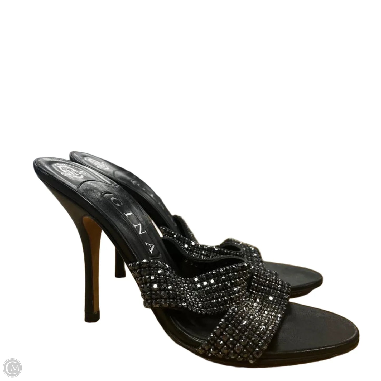 Sandals Heels Stiletto By Gina In Black, Size: 7