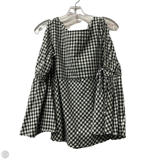 Top Long Sleeve By Loft In Black & White, Size: Xxsp