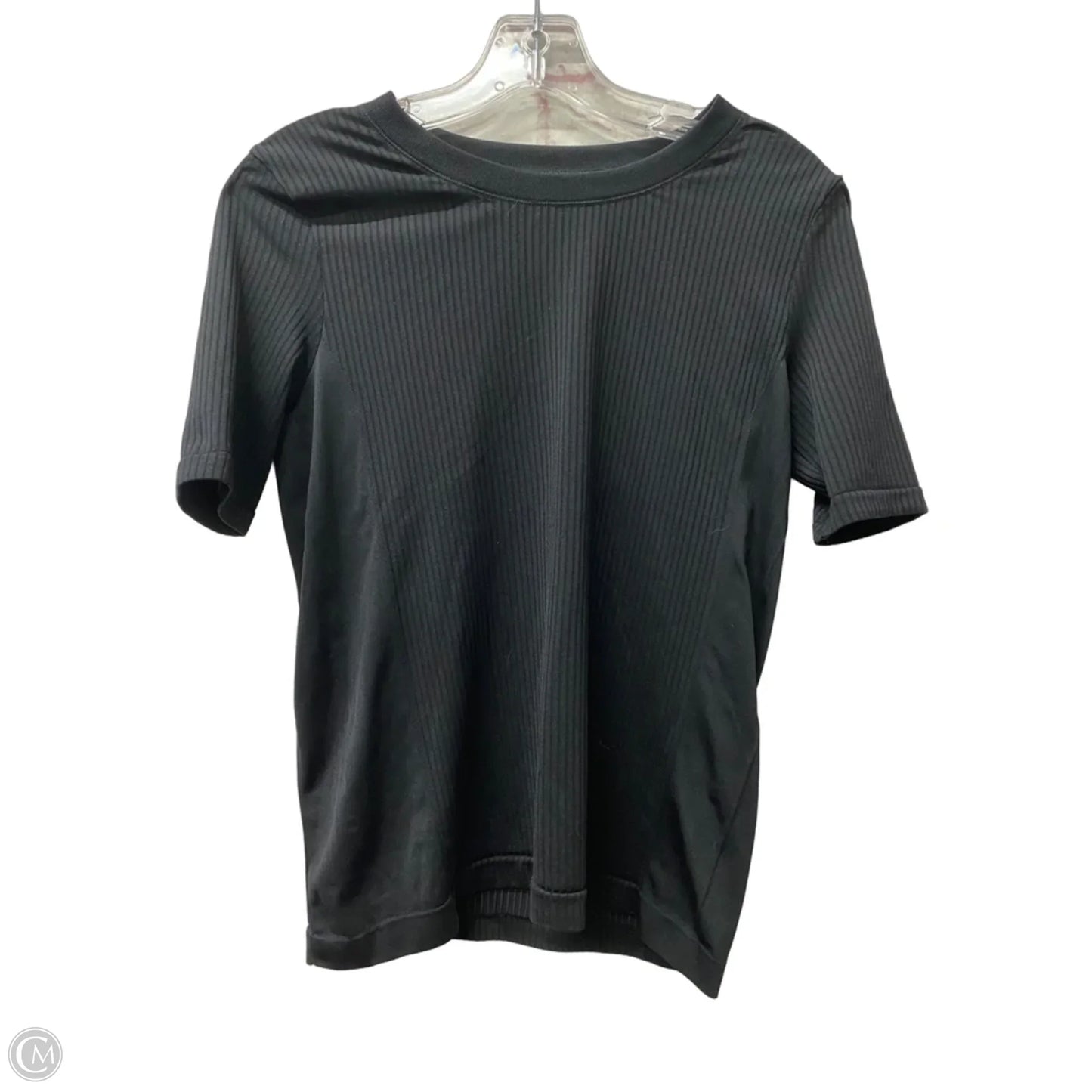 Athletic Top Short Sleeve By Athleta In Black, Size: S