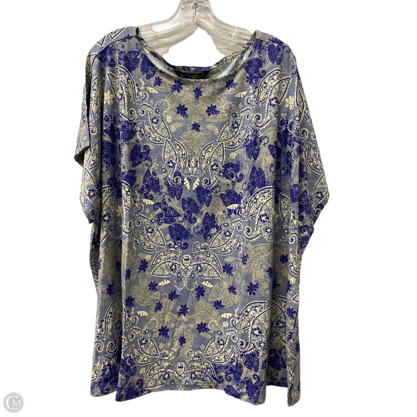 Top Short Sleeve Basic By Dg2 In Blue, Size: 3x