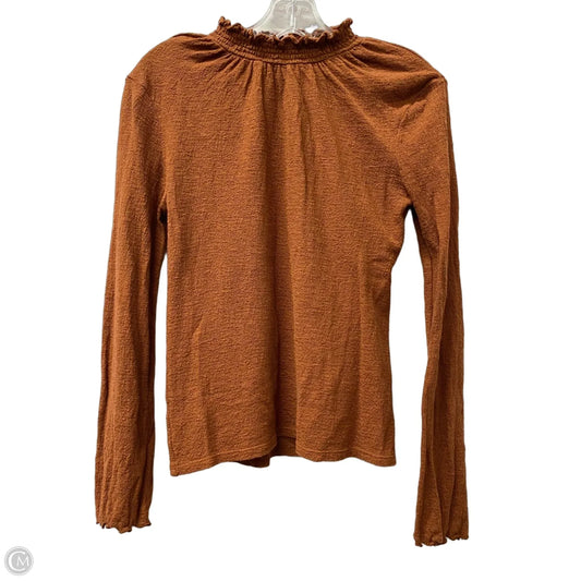 Top Long Sleeve By Madewell In Orange, Size: Xs